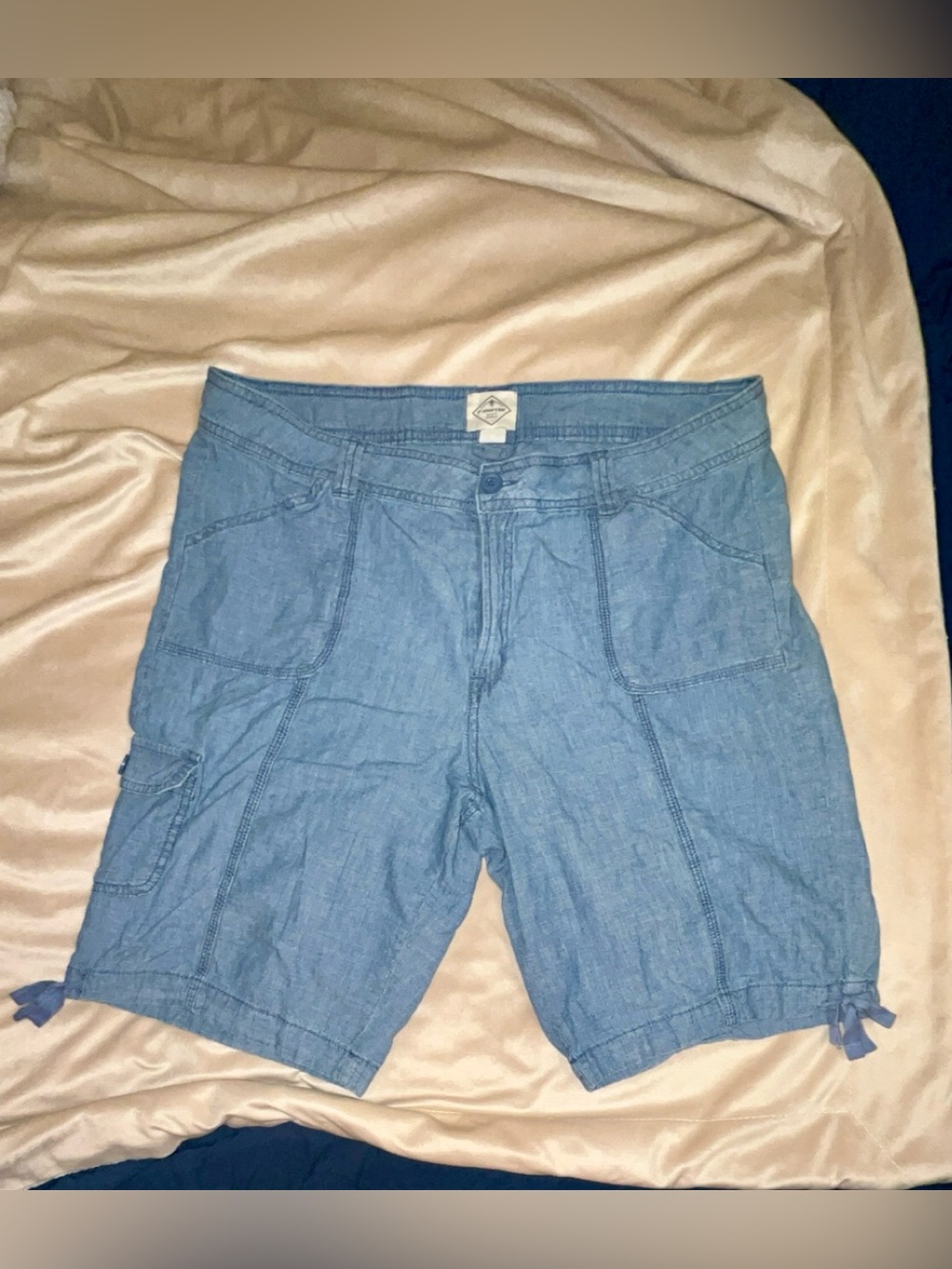 St. John's Bay Chambray Blue Women's Bermuda Shorts